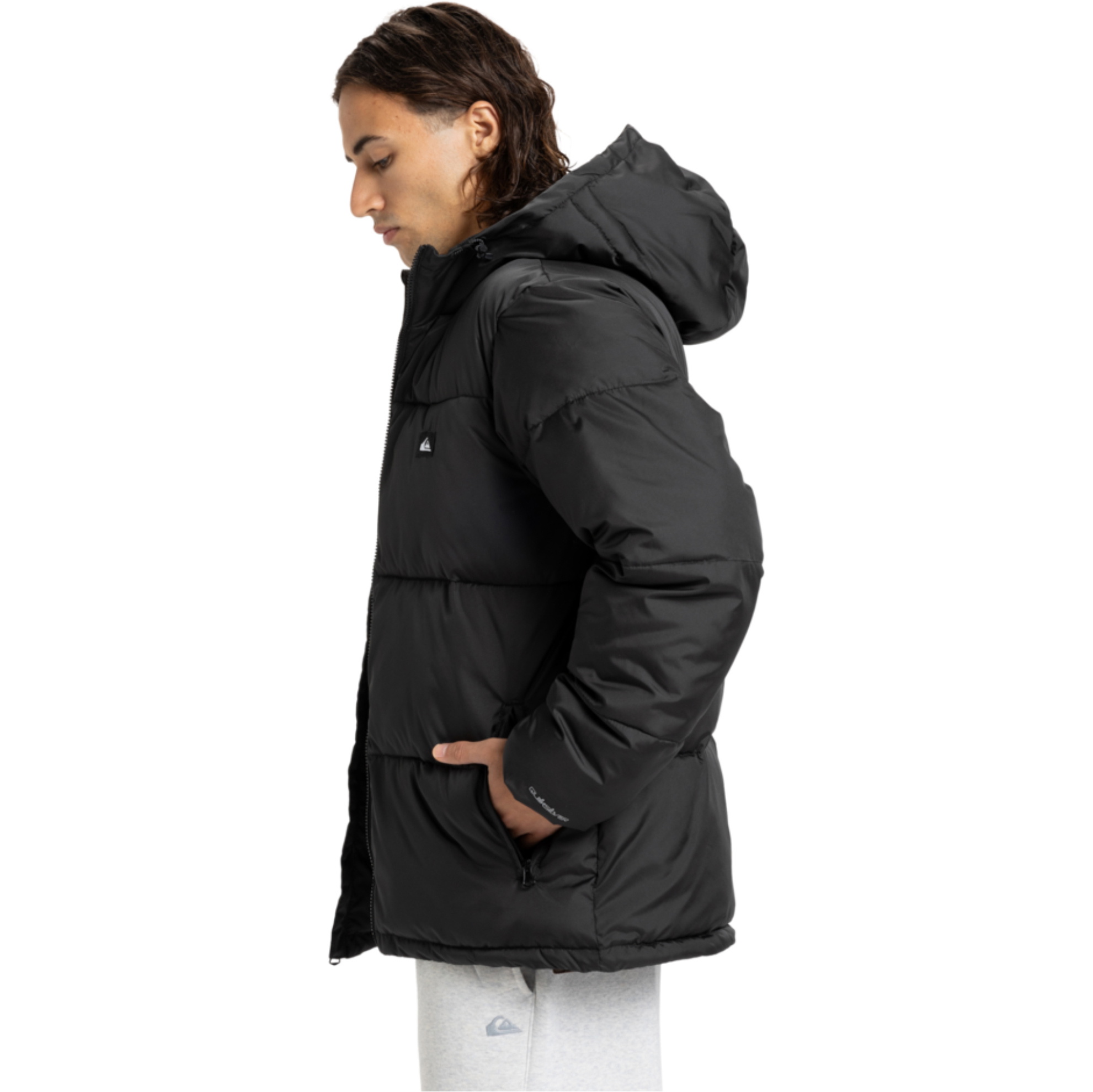 2025 Quiksilver Mens Cold Days Puffer Jacket EQYJK04173 - Black